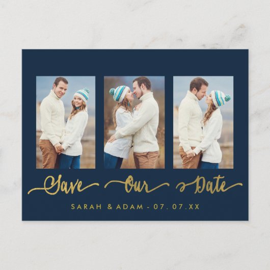 コラージュモダン写真はがきを保存する 案内ポストカード (正面)