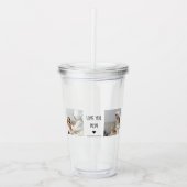 コラージュモダン写真を愛するママのギフト最高のプレゼント アクリルタンブラー (正面)