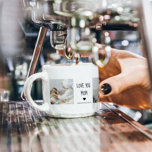 コラージュモダン写真を愛するママのギフト最高のプレゼント エスプレッソカップ