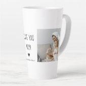 コラージュモダン写真を愛するママのギフト最高のプレゼント カフェラテマグ (右アングル)