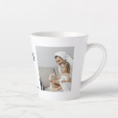 コラージュモダン写真を愛するママのギフト最高のプレゼント カフェラテマグ (右)