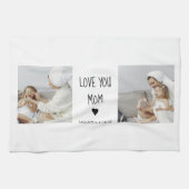 コラージュモダン写真を愛するママのギフト最高のプレゼント キッチンタオル (横)