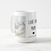 コラージュモダン写真を愛するママのギフト最高のプレゼント コーヒーマグカップ (正面左)