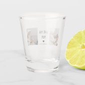 コラージュモダン写真を愛するママのギフト最高のプレゼント ショットグラス (裏面)