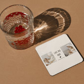 コラージュモダン写真を愛するママのギフト最高のプレゼント スクエアペーパーコースター