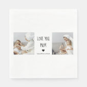 コラージュモダン写真を愛するママのギフト最高のプレゼント スタンダードランチョンナプキン (正面)