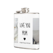 コラージュモダン写真を愛するママのギフト最高のプレゼント フラスク (左)