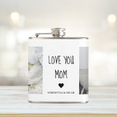 コラージュモダン写真を愛するママのギフト最高のプレゼント フラスク