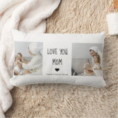 コラージュモダン写真を愛するママのギフト最高のプレゼント ランバークッション (ブランケット)