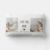 コラージュモダン写真を愛するママのギフト最高のプレゼント ランバークッション (正面)