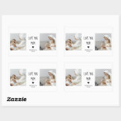 コラージュモダン写真を愛するママのギフト最高のプレゼント 長方形シール (シート)