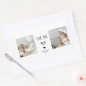 コラージュモダン写真を愛するママのギフト最高のプレゼント 長方形シール (封筒)