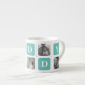 コラージュモダン写真ハッピーファーザーズ・デイギフト エスプレッソカップ (正面右)