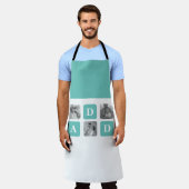 コラージュモダン写真ハッピーファーザーズ・デイギフト エプロン (着用した状態)