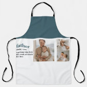 コラージュモダン写真ハッピーファーザーズ・デイギフト エプロン (正面)