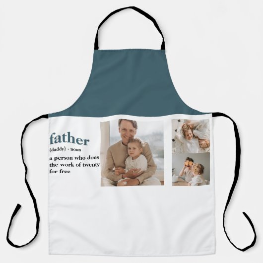 コラージュモダン写真ハッピーファーザーズ・デイギフト エプロン (正面)