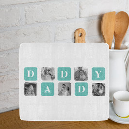 コラージュモダン写真ハッピーファーザーズ・デイギフト カッティングボード