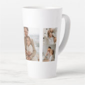 コラージュモダン写真ハッピーファーザーズ・デイギフト カフェラテマグ (右アングル)