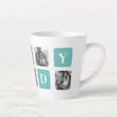 コラージュモダン写真ハッピーファーザーズ・デイギフト カフェラテマグ (右)