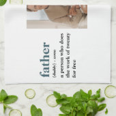 コラージュモダン写真ハッピーファーザーズ・デイギフト キッチンタオル (折り畳み)