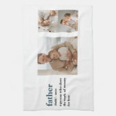 コラージュモダン写真ハッピーファーザーズ・デイギフト キッチンタオル (縦)