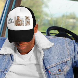 コラージュモダン写真ハッピーファーザーズ・デイギフト キャップ