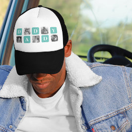 コラージュモダン写真ハッピーファーザーズ・デイギフト キャップ