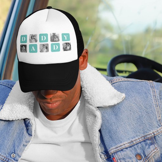 コラージュモダン写真ハッピーファーザーズ・デイギフト キャップ