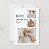 コラージュモダン写真ハッピーファーザーズ・デイギフト サンキューカード (正面)
