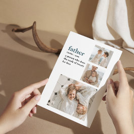 コラージュモダン写真ハッピーファーザーズ・デイギフト サンキューカード