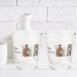コラージュモダン写真ハッピーファーザーズ・デイギフト ショットグラス