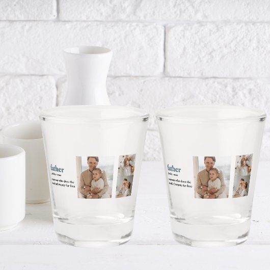 コラージュモダン写真ハッピーファーザーズ・デイギフト ショットグラス