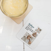 コラージュモダン写真ハッピーファーザーズ・デイギフト スクエアペーパーコースター