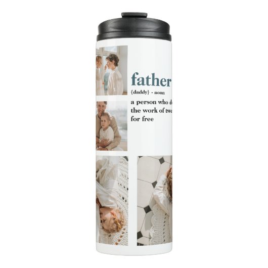 コラージュモダン写真ハッピーファーザーズ・デイギフト タンブラー (正面)