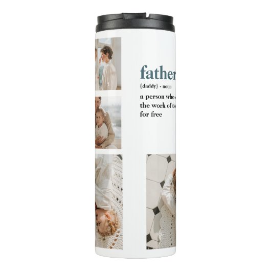 コラージュモダン写真ハッピーファーザーズ・デイギフト タンブラー (裏面)
