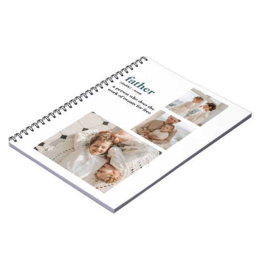 コラージュモダン写真ハッピーファーザーズ・デイギフト ノートブック (左側)