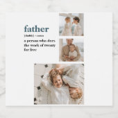 コラージュモダン写真ハッピーファーザーズ・デイギフト ビールラベル (シングルラベル)