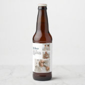 コラージュモダン写真ハッピーファーザーズ・デイギフト ビールラベル (正面)