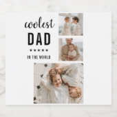 コラージュモダン写真ハッピーファーザーズ・デイギフト ビールラベル (シングルラベル)