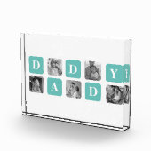 コラージュモダン写真ハッピーファーザーズ・デイギフト フォトブロック (右)