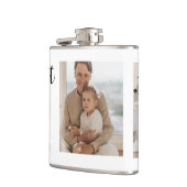コラージュモダン写真ハッピーファーザーズ・デイギフト フラスク (左)