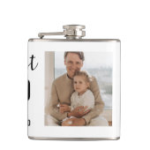 コラージュモダン写真ハッピーファーザーズ・デイギフト フラスク (正面)