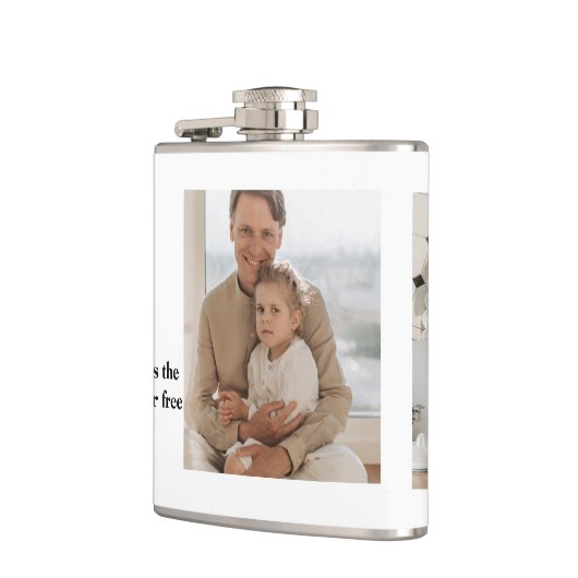 コラージュモダン写真ハッピーファーザーズ・デイギフト フラスク (左)