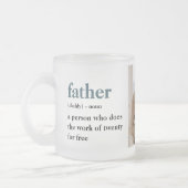 コラージュモダン写真ハッピーファーザーズ・デイギフト フロストグラスマグカップ (左)