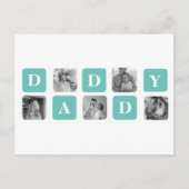 コラージュモダン写真ハッピーファーザーズ・デイギフト ポストカード (正面)