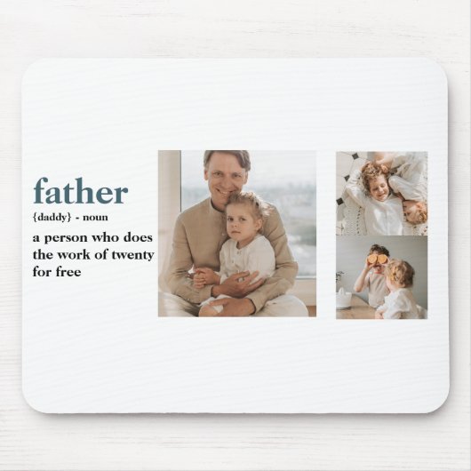 コラージュモダン写真ハッピーファーザーズ・デイギフト マウスパッド (正面)