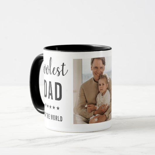 コラージュモダン写真ハッピーファーザーズ・デイギフト マグカップ (正面左)