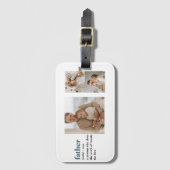 コラージュモダン写真ハッピーファーザーズ・デイギフト ラゲッジタグ (正面縦)