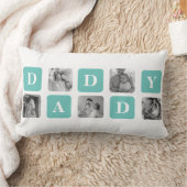 コラージュモダン写真ハッピーファーザーズ・デイギフト ランバークッション (ブランケット)