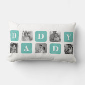 コラージュモダン写真ハッピーファーザーズ・デイギフト ランバークッション (正面)